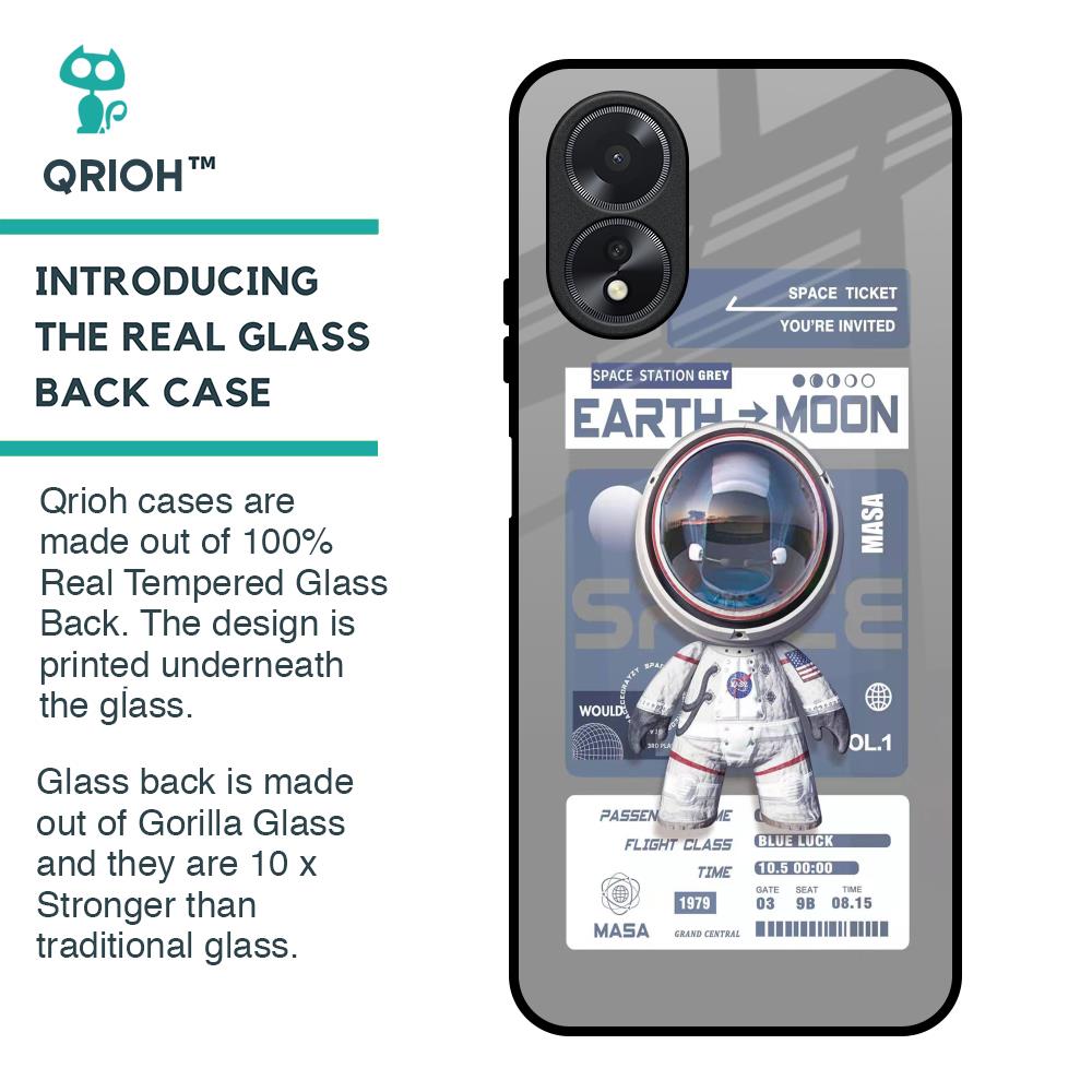 Space Flight Pass Glass Case for Oppo A18
