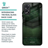 Green Leather Glass Case for Oppo A18