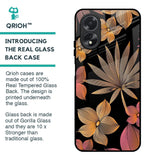 Lines Pattern Flowers Glass Case for Oppo A18