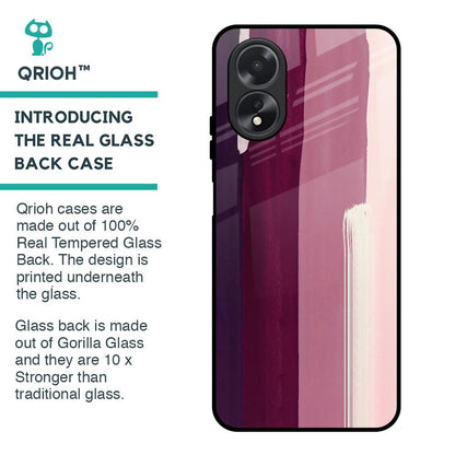 Brush Stroke Art Glass Case for Oppo A18