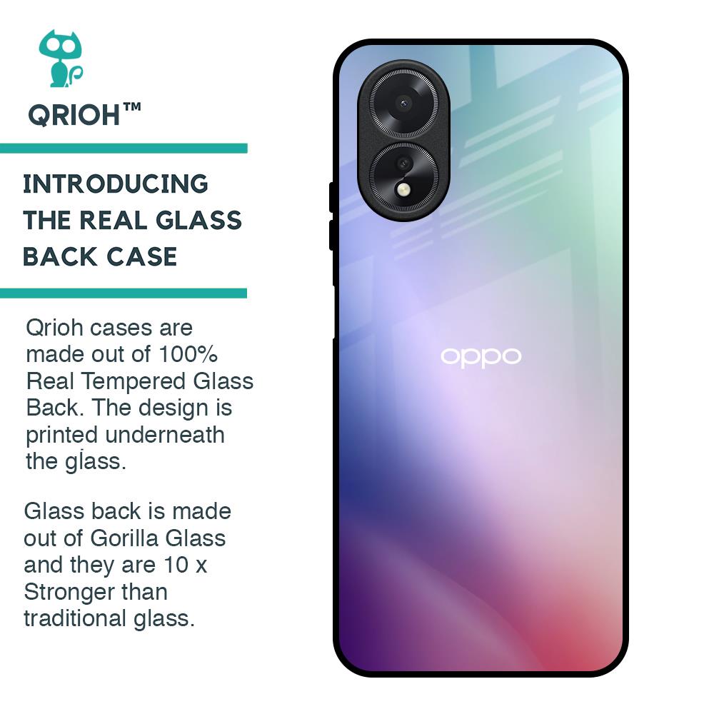 Abstract Holographic Glass Case for Oppo A18
