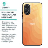 Orange Curve Pattern Glass Case for Oppo A18
