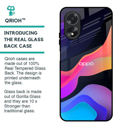 Colorful Fluid Glass Case for Oppo A18