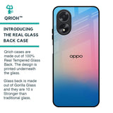 Blue & Pink Ombre Glass case for Oppo A18