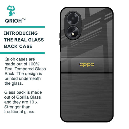 Grey Metallic Glass Case For Oppo A18
