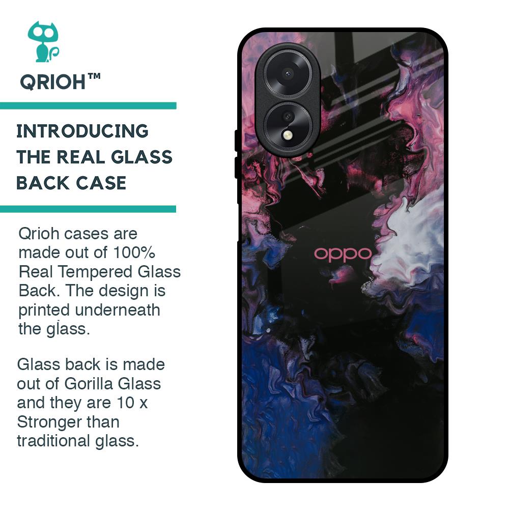 Smudge Brush Glass case for Oppo A18