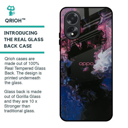 Smudge Brush Glass case for Oppo A18