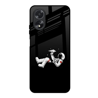 Space Traveller Oppo A38 Glass Back Cover Online