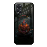 Lord Hanuman Animated Oppo A38 Glass Back Cover Online