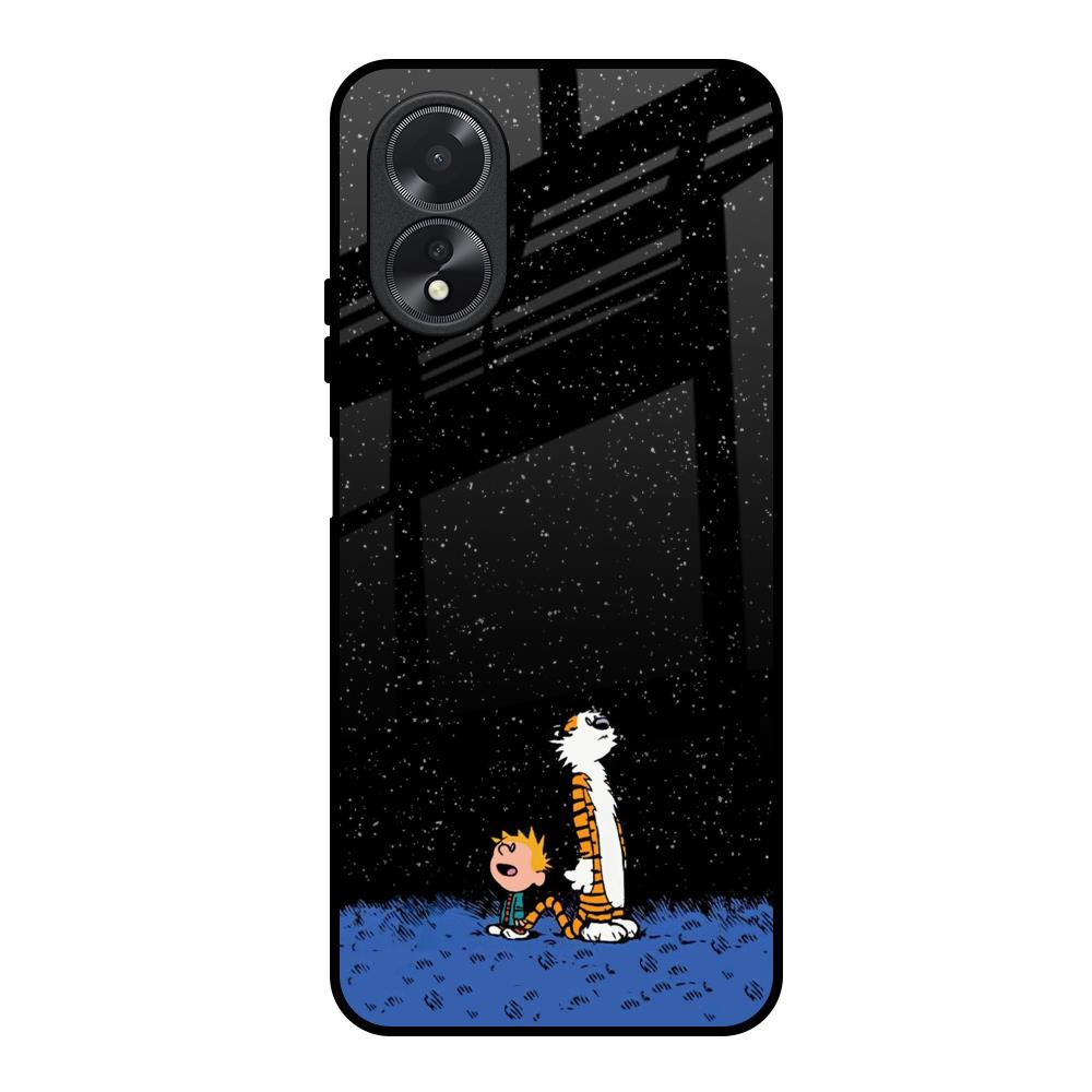 Night Sky Star Oppo A38 Glass Back Cover Online