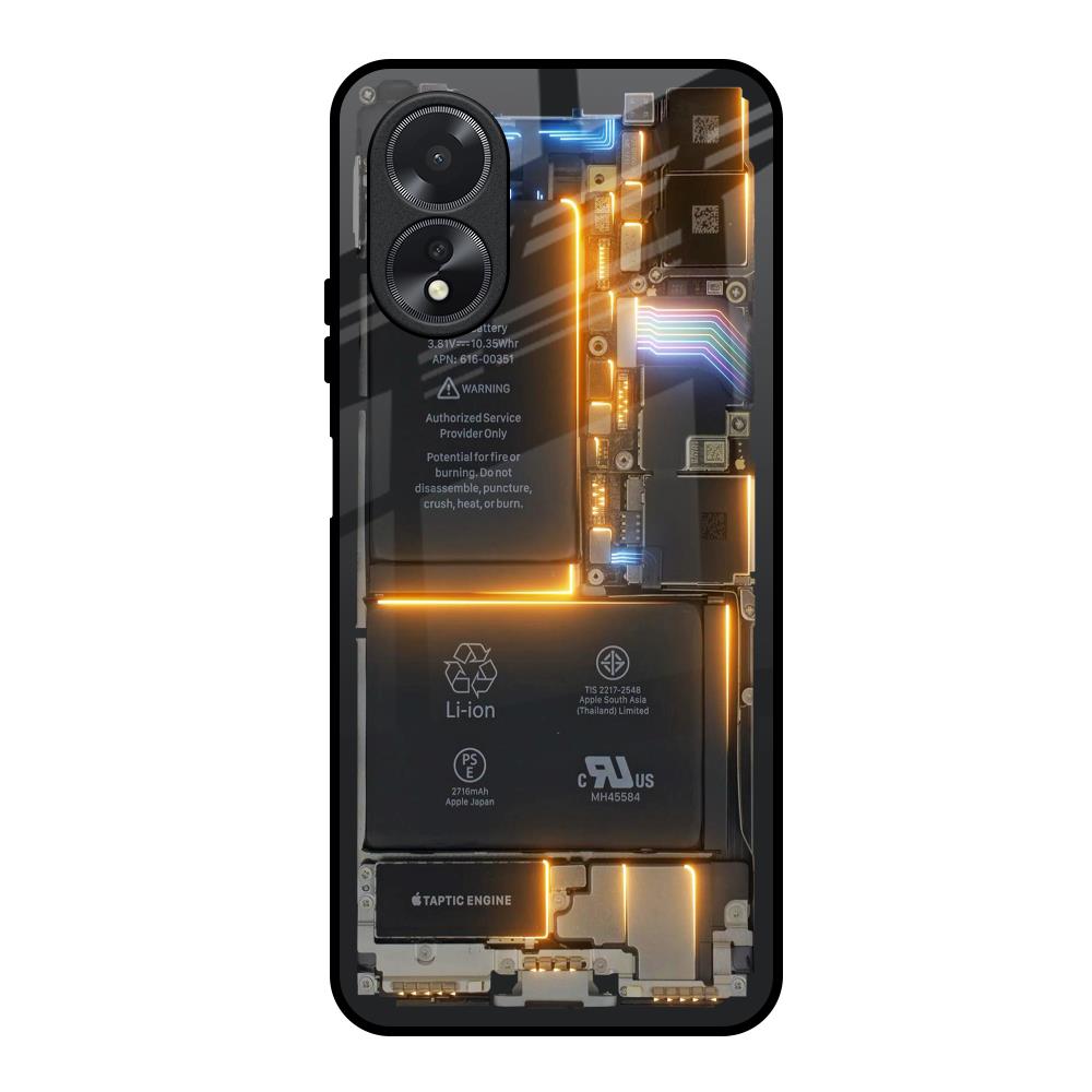 Glow Up Skeleton Oppo A38 Glass Back Cover Online