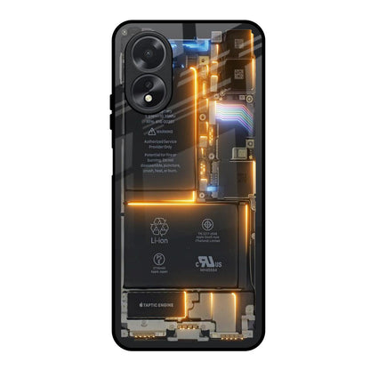 Glow Up Skeleton Oppo A38 Glass Back Cover Online