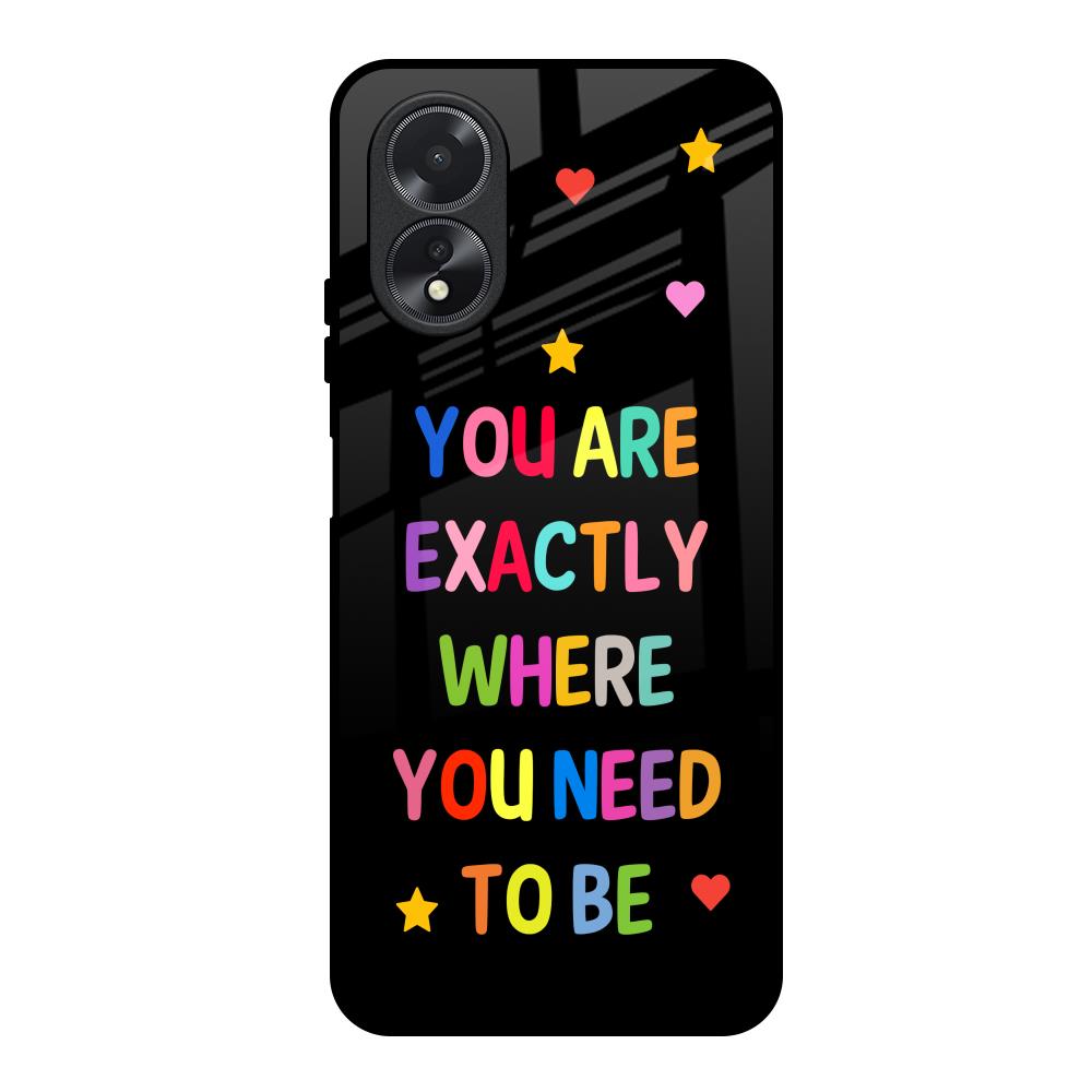 Magical Words Oppo A38 Glass Back Cover Online