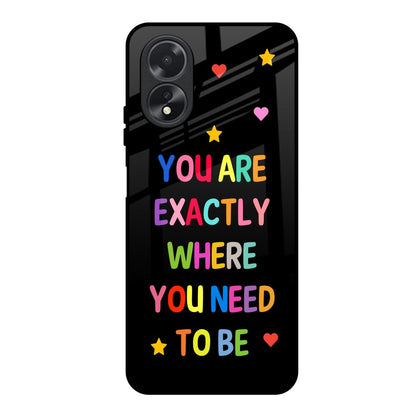 Magical Words Oppo A38 Glass Back Cover Online