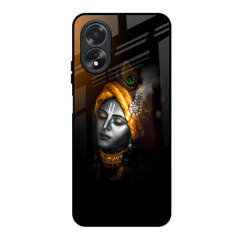 Ombre Krishna Oppo A38 Glass Back Cover Online