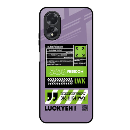 Run & Freedom Oppo A38 Glass Back Cover Online