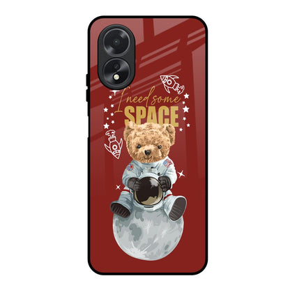 Astronaut Bear Oppo A38 Glass Back Cover Online