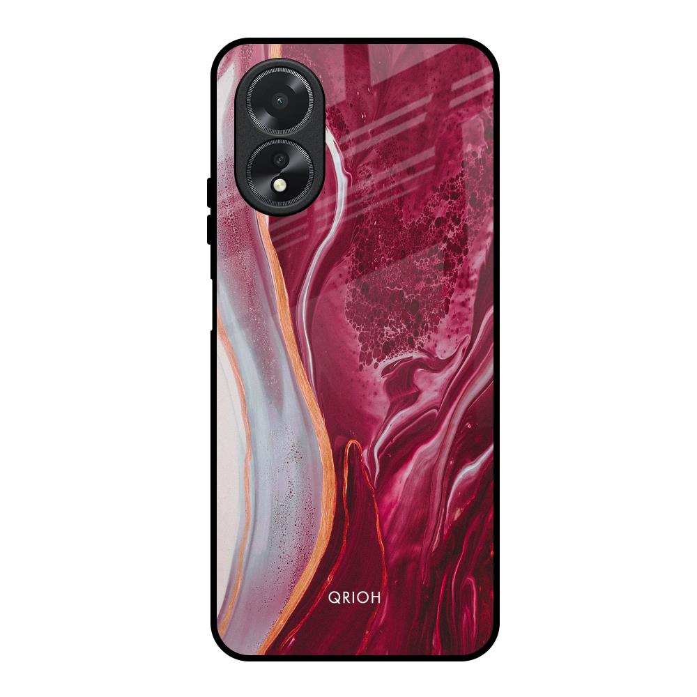 Crimson Ruby Oppo A38 Glass Back Cover Online