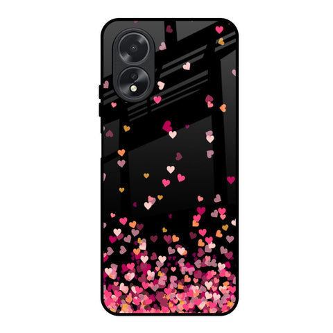 Heart Rain Fall Oppo A38 Glass Back Cover Online