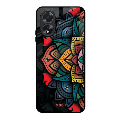 Retro Gorgeous Flower Oppo A38 Glass Back Cover Online