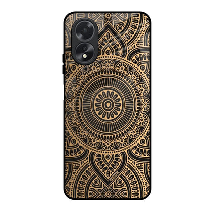 Luxury Mandala Oppo A38 Glass Back Cover Online