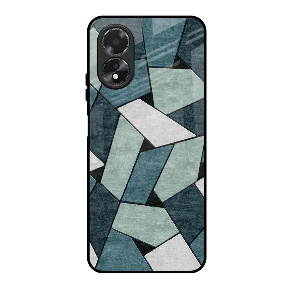 Abstact Tiles Oppo A38 Glass Back Cover Online