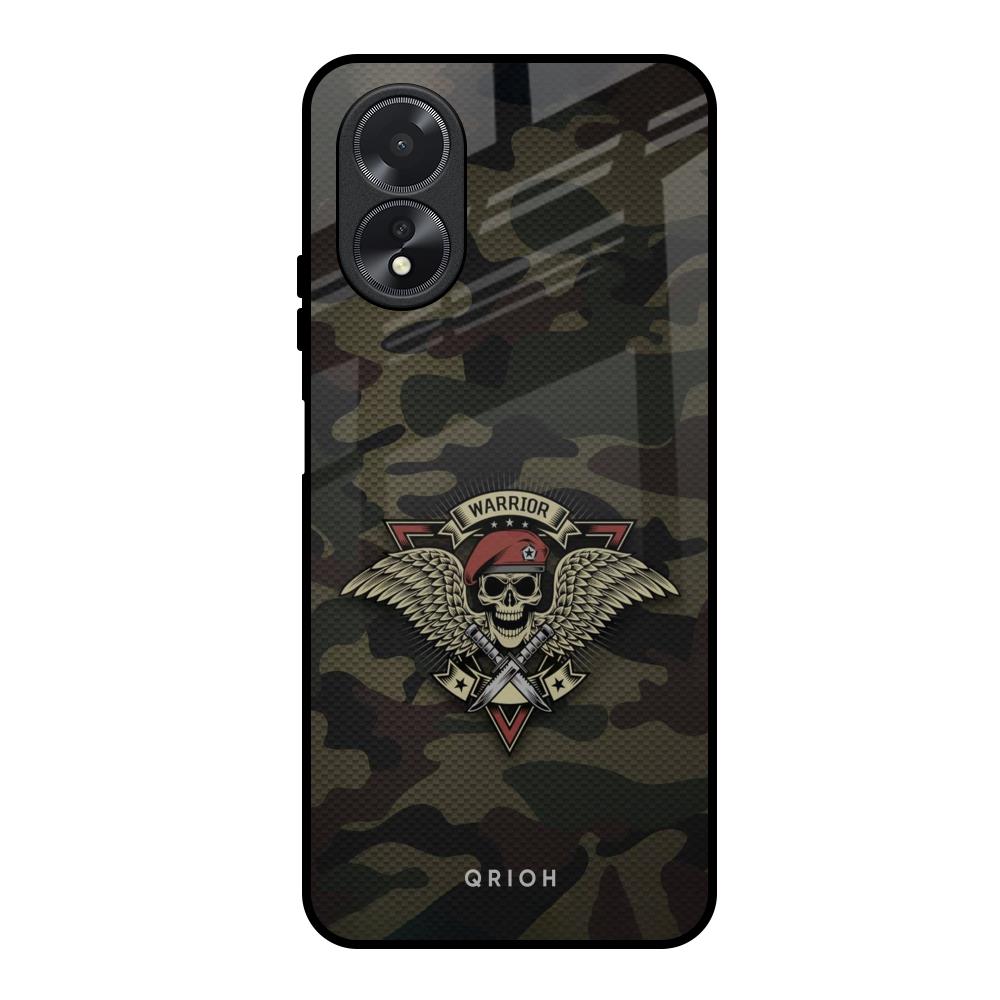 Army Warrior Oppo A38 Glass Back Cover Online