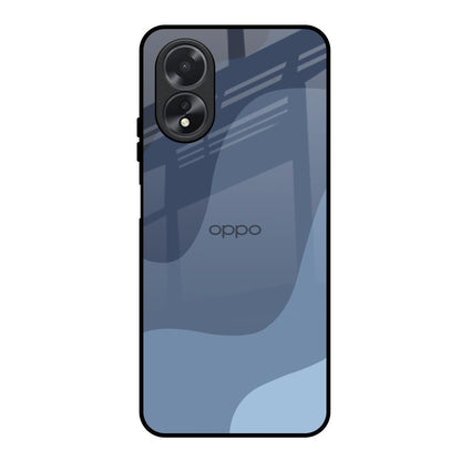 Navy Blue Ombre Oppo A38 Glass Back Cover Online