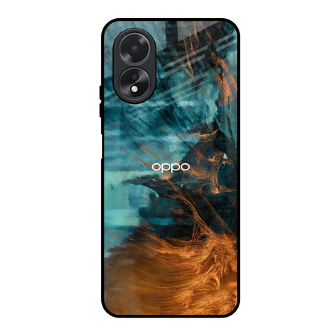 Golden Splash Oppo A38 Glass Back Cover Online