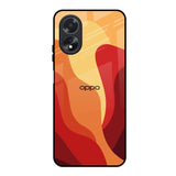 Magma Color Pattern Oppo A38 Glass Back Cover Online