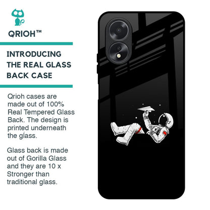 Space Traveller Glass Case for Oppo A38