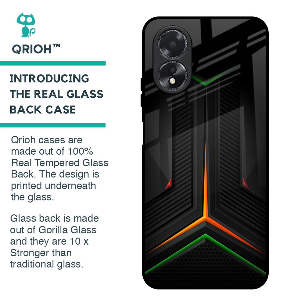 Modern Ultra Chevron Glass Case for Oppo A38