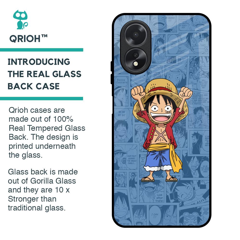 Chubby Anime Glass Case for Oppo A38