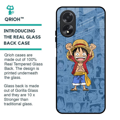 Chubby Anime Glass Case for Oppo A38