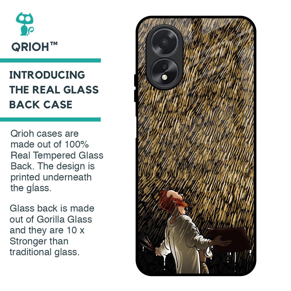 Rain Festival Glass Case for Oppo A38