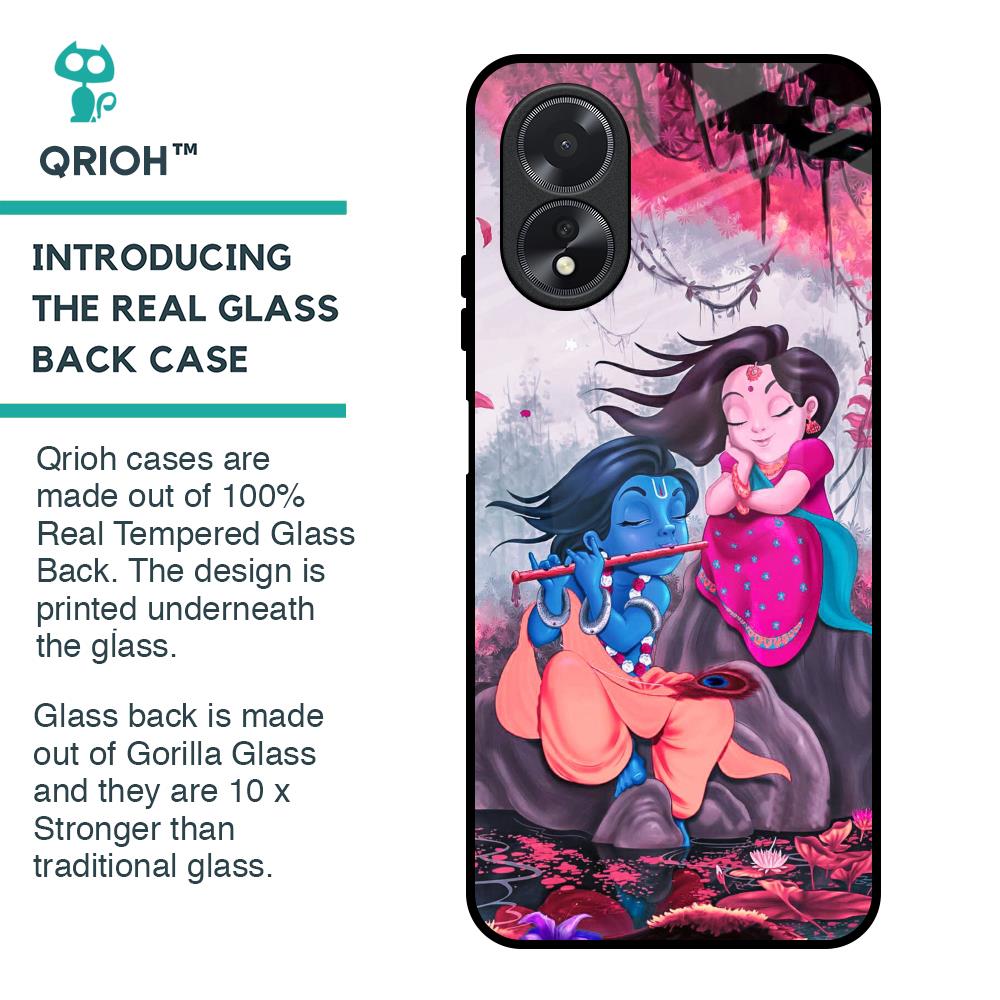 Radha Krishna Art Glass Case for Oppo A38