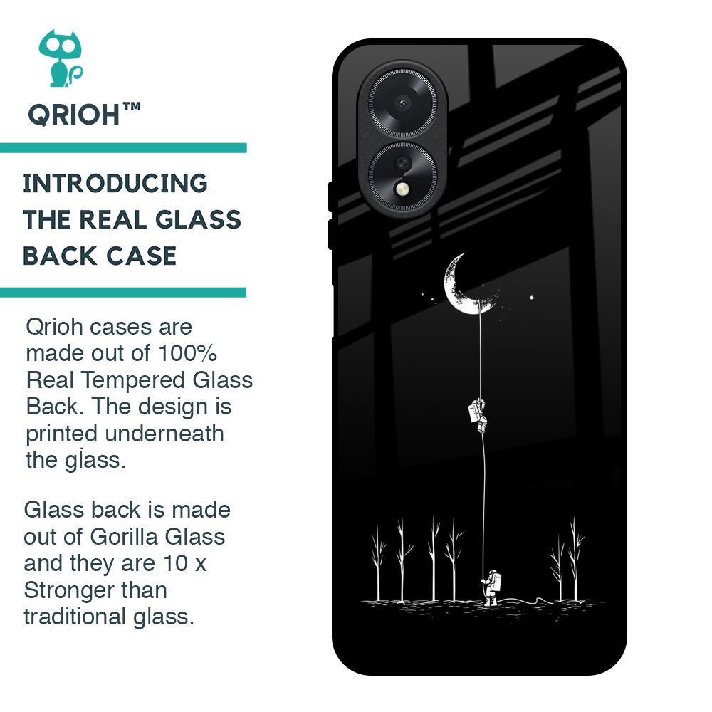 Catch the Moon Glass Case for Oppo A38