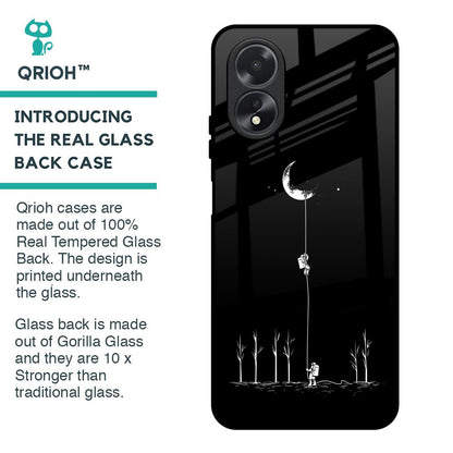 Catch the Moon Glass Case for Oppo A38