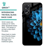 Half Blue Flower Glass Case for Oppo A38