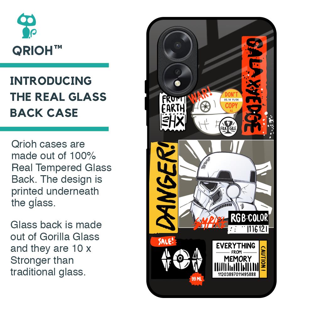Galaxy Edge Glass Case for Oppo A38