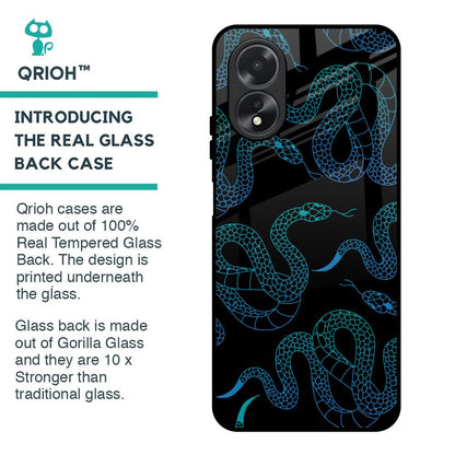 Serpentine Glass Case for Oppo A38