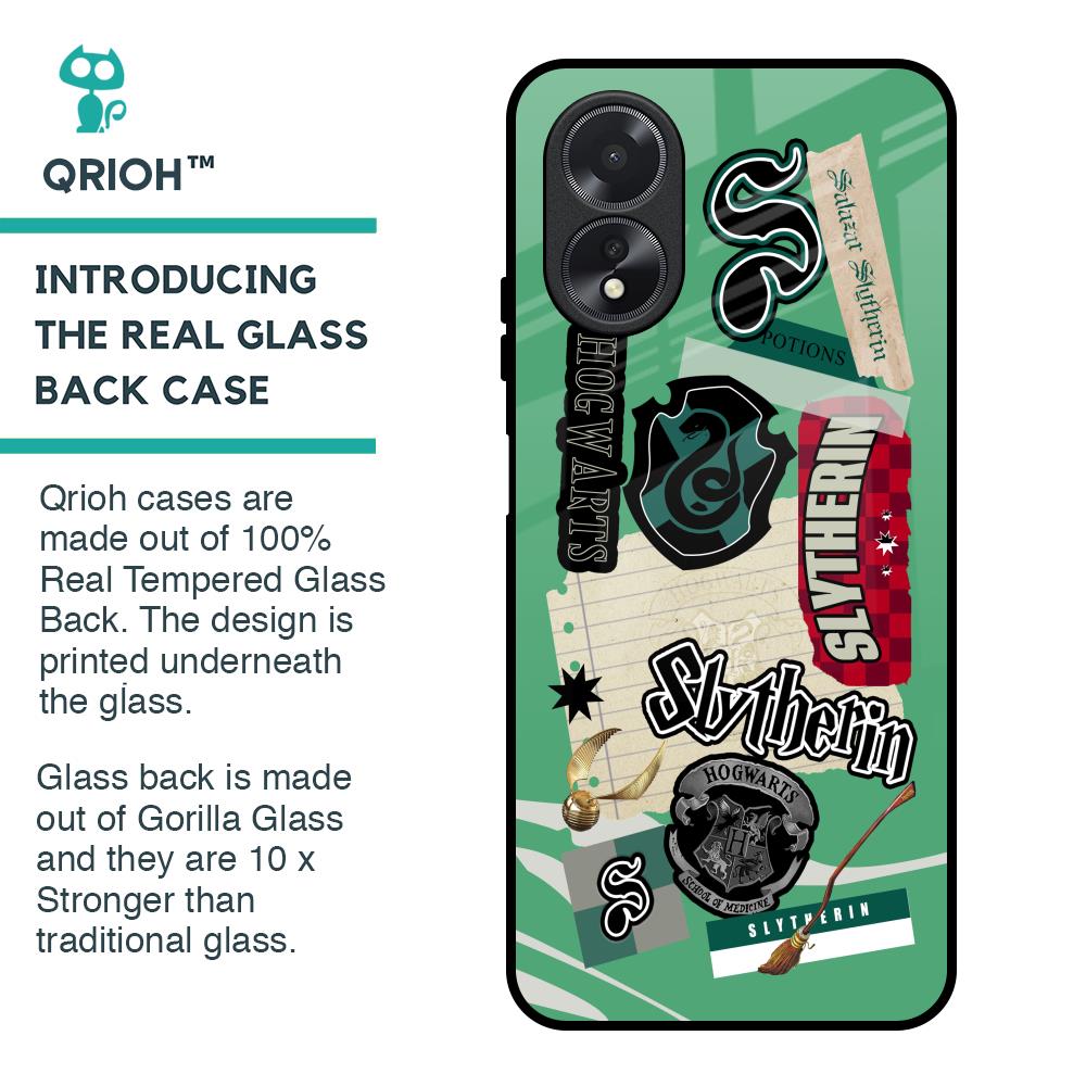 Slytherin Glass Case for Oppo A38