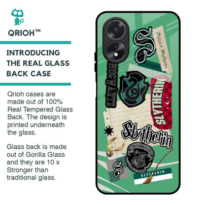 Slytherin Glass Case for Oppo A38
