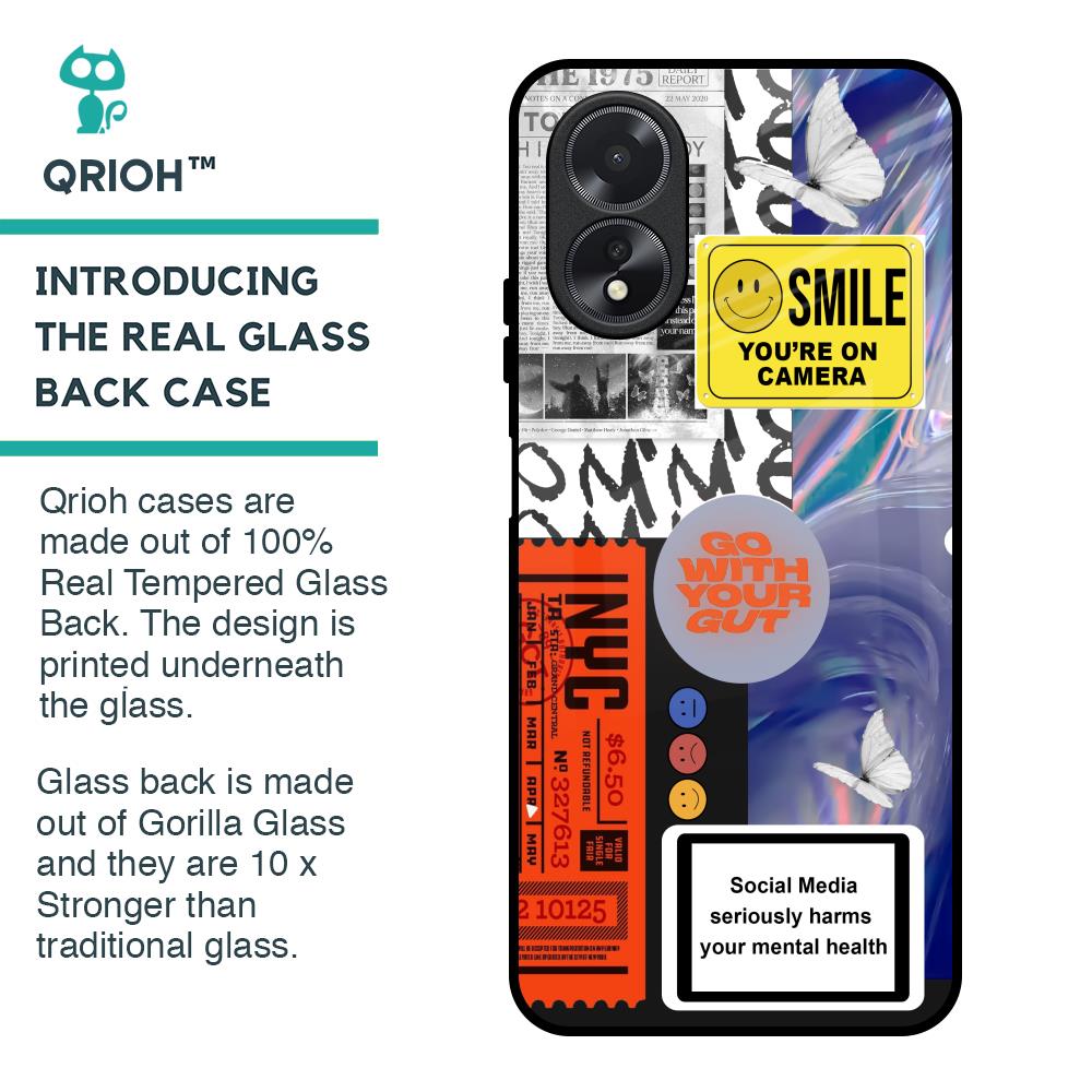 Smile for Camera Glass Case for Oppo A38