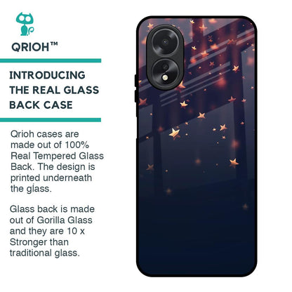 Falling Stars Glass Case For Oppo A38