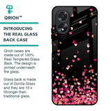 Heart Rain Fall Glass Case For Oppo A38