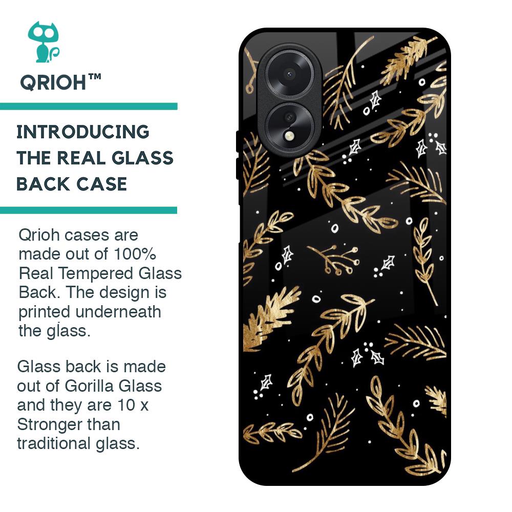 Autumn Leaves Glass Case for Oppo A38