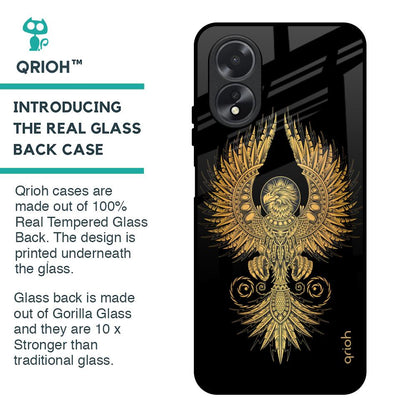 Mythical Phoenix Art Glass Case for Oppo A38