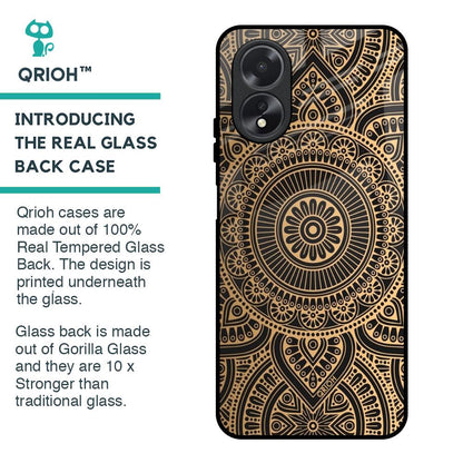Luxury Mandala Glass Case for Oppo A38