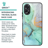 Green Marble Glass Case for Oppo A38